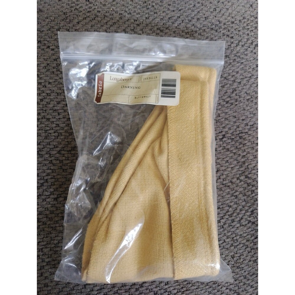 New LONGABERGER LINER FOR DARNING BASKET:  BUTTERNUT #25534119 NIP